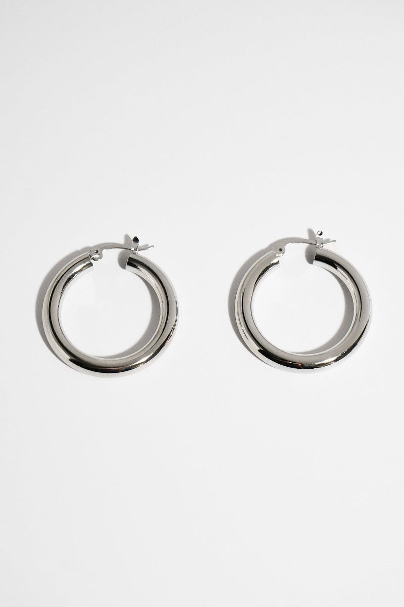 THICK MID SIZE HOOP EARRINGS Earrings NOCTEX 