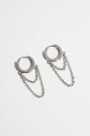 SILVER CHAIN HOOP EARRING Earrings NOCTEX 