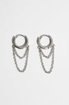 SILVER CHAIN HOOP EARRING Earrings NOCTEX 