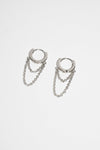 SILVER CHAIN HOOP EARRING Earrings NOCTEX 