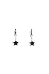 Shooting Star Hoop Earrings - 925 Silver Earrings NOCTEX 