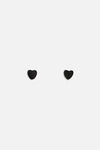 BLACK HEART STUD EARRINGS Earrings NOCTEX 