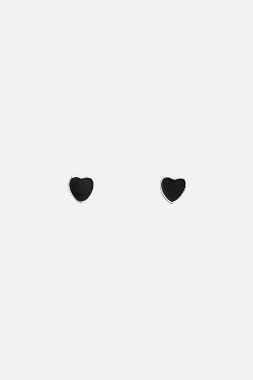 BLACK HEART STUD EARRINGS Earrings NOCTEX 