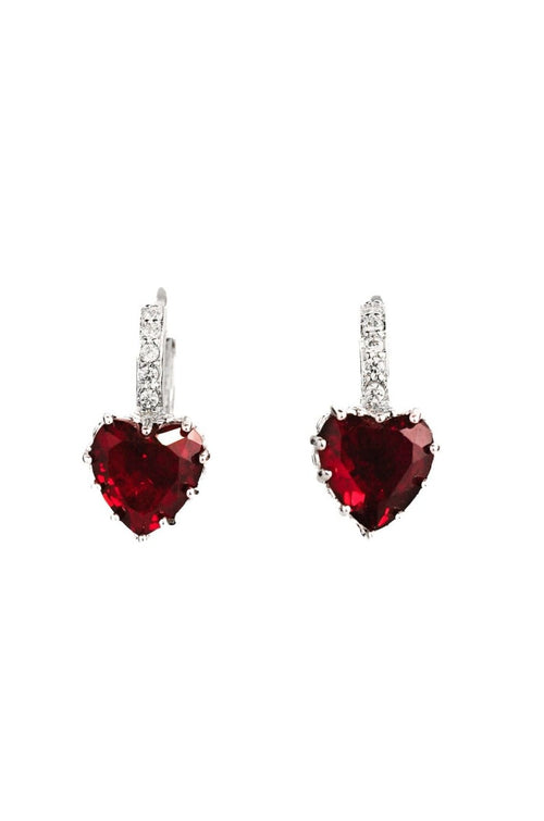 RED HEART GEM EARRINGS Earrings NOCTEX 