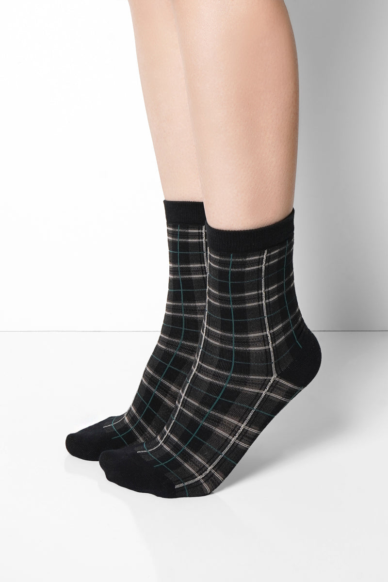 Cold Brew Plaid Crew Socks