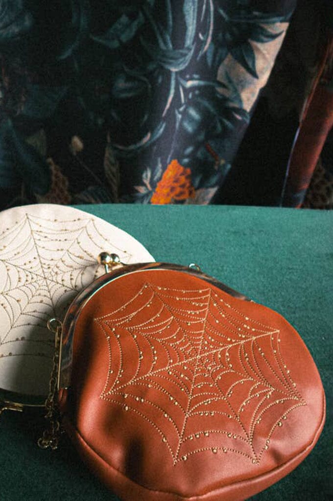 Spiderweb Convertible Clasp Handbag
