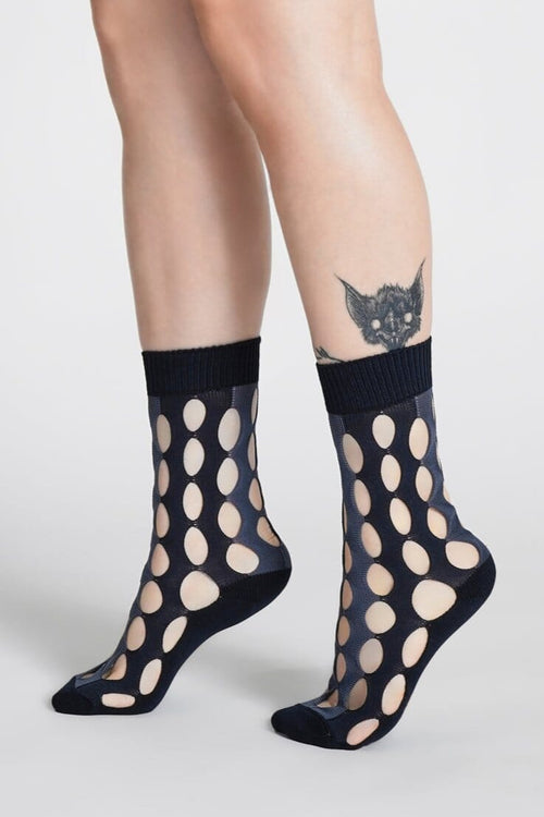Blue Monday Distressed Socks Socks NOCTEX 