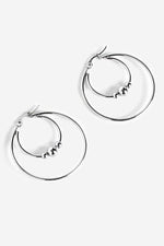 Cassini Steel Ring Hoop Earrings | Steel Earrings NOCTEX 