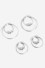 Cassini Steel Ring Hoop Earrings | Steel Earrings NOCTEX 