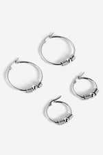 Iris Hoop Earrings | Steel Earrings NOCTEX 