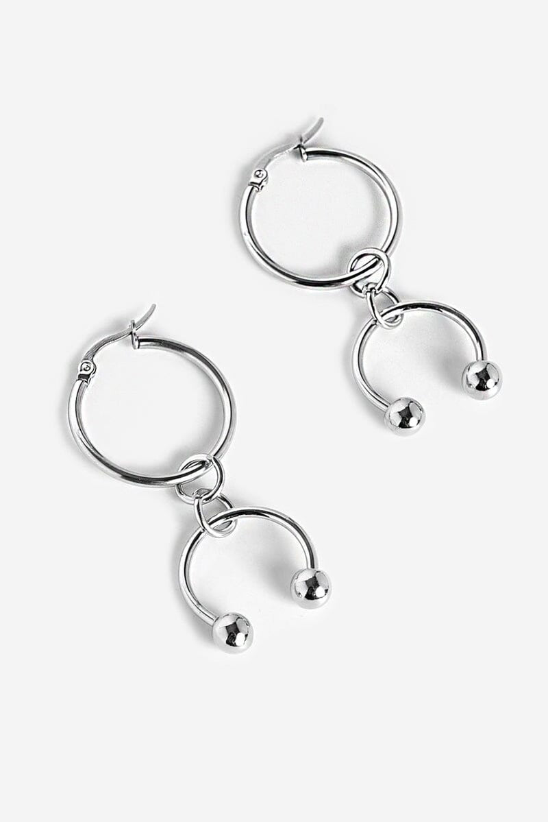 Lucky You Hoop Earrings | Steel Earrings NOCTEX 