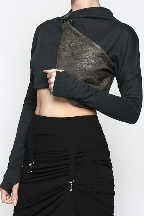 Kidney Leather Bag - Smoke Grey Bags NOCTEX 