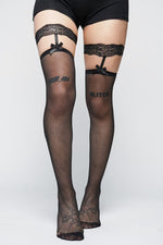 Stefani Bow Garter Stockings Hosiery NOCTEX 