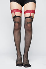 Stefani Bow Garter Stockings Hosiery NOCTEX 