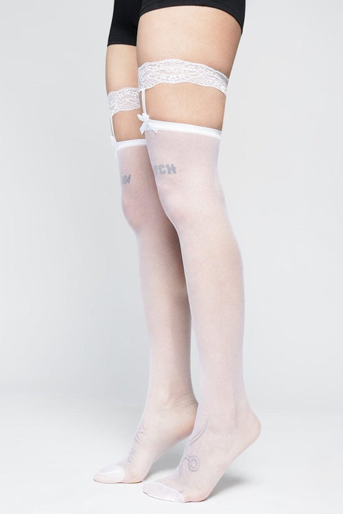 Stefani Bow Garter Stockings Hosiery NOCTEX 