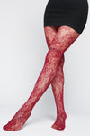 Courtney's Wine Lace Fishnet Stockings Hosiery NOCTEX 