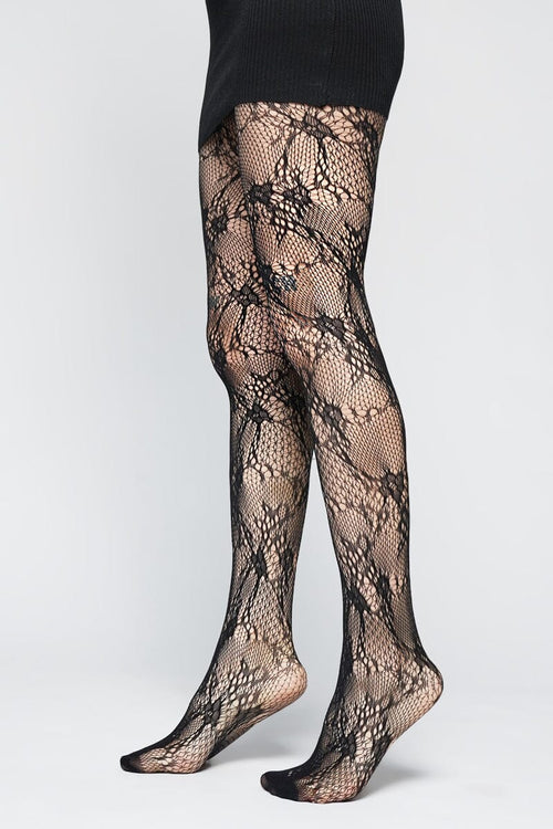 Lola Black Lace Stockings Hosiery NOCTEX 