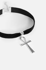Ankh Velvet Choker Necklace NOCTEX 
