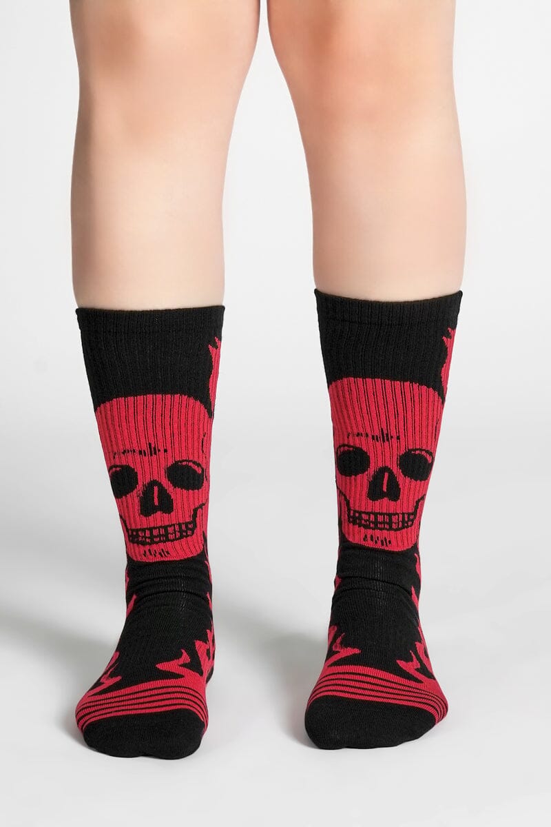 Vermillion Skull Socks Socks NOCTEX 