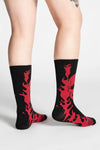 Vermillion Skull Socks Socks NOCTEX 