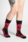 Vermillion Skull Socks Socks NOCTEX 
