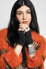 Onyx Fingerless Gloves Arm Warmers NOCTEX 