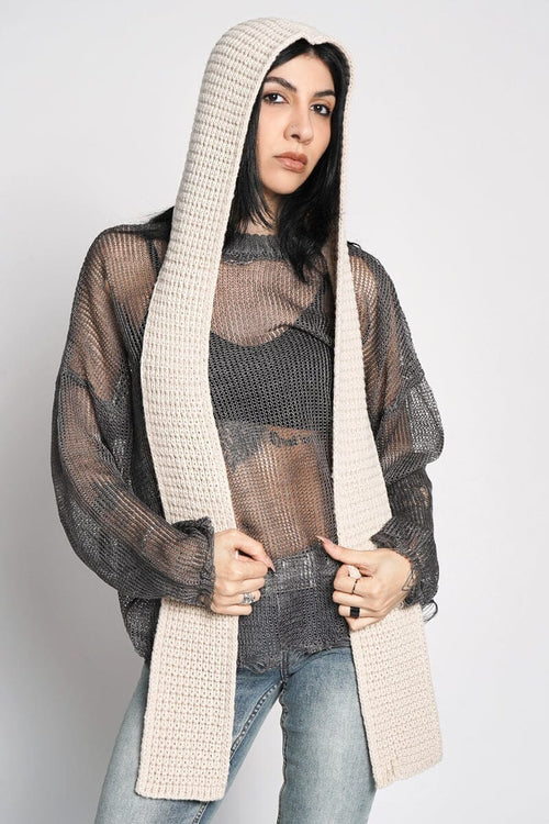 Daybreak Knit Hooded Scarf Hats NOCTEX 