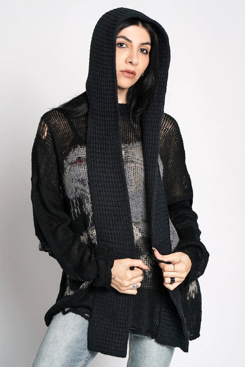 Daybreak Knit Hooded Scarf Hats NOCTEX 