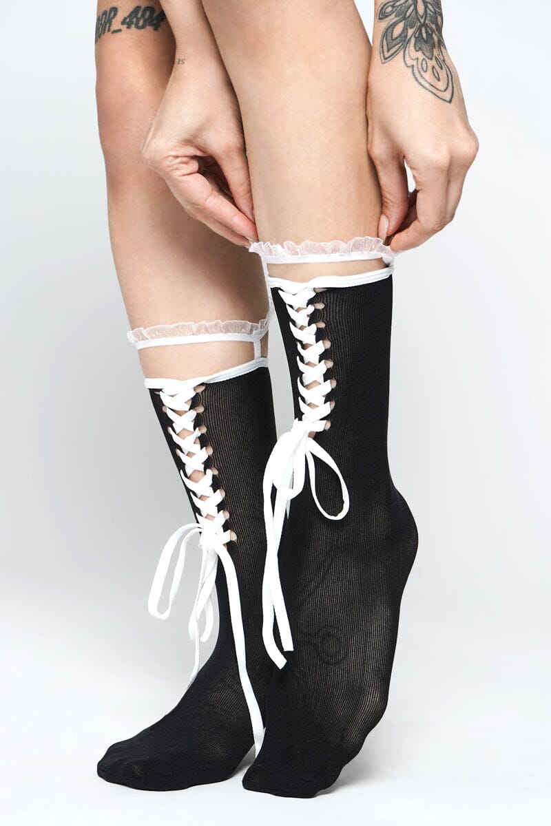 Pavlova Tie Up Socks Socks NOCTEX 
