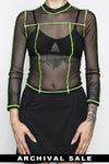 Sabrina Mesh Top - Green - XS NOCTEX / Archives 