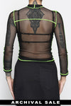 Sabrina Mesh Top - Green - XS NOCTEX / Archives 