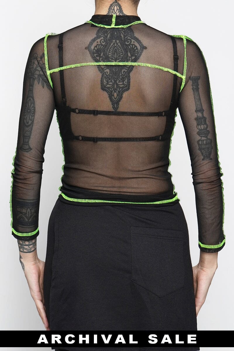 Sabrina Mesh Top - Green - XS NOCTEX / Archives 