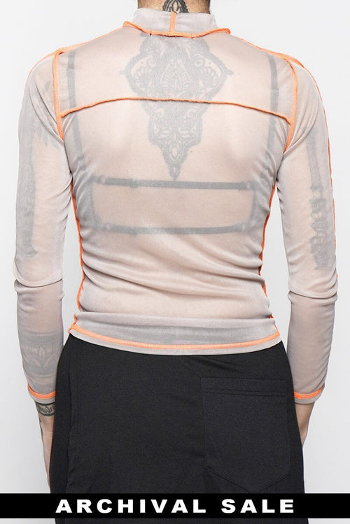Sabrina Mesh Top - Orange - XS NOCTEX / Archives 