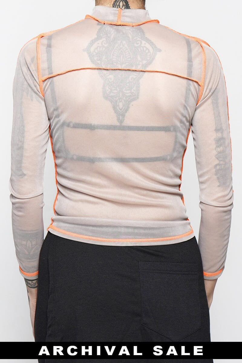 Sabrina Mesh Top - Orange - XS NOCTEX / Archives 