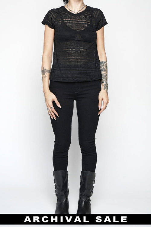 JUSTUSA Black Skinny High Rise Jeans NOCTEX / Archives 