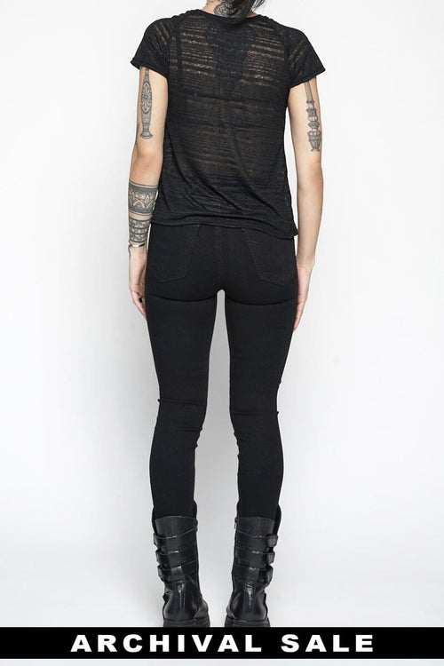 JUSTUSA Black Skinny High Rise Jeans NOCTEX / Archives 