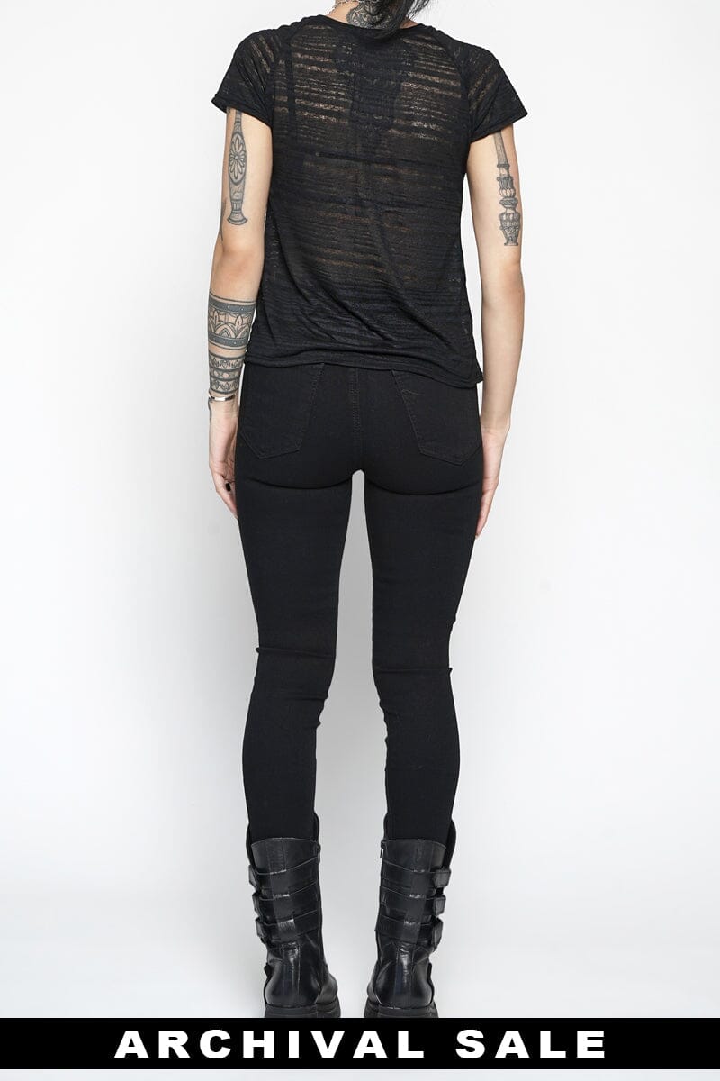 JUSTUSA Black Skinny High Rise Jeans NOCTEX / Archives 