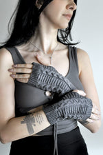 Smoke Fingerless Arm Warmers Arm Warmers NOCTEX 