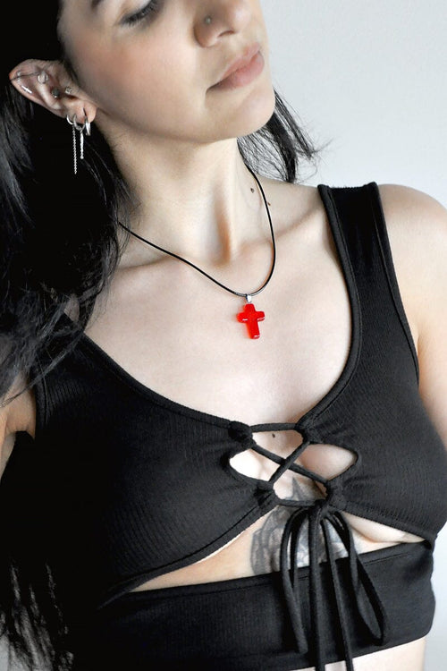 Vial of Love Cross Necklace Necklace NOCTEX 
