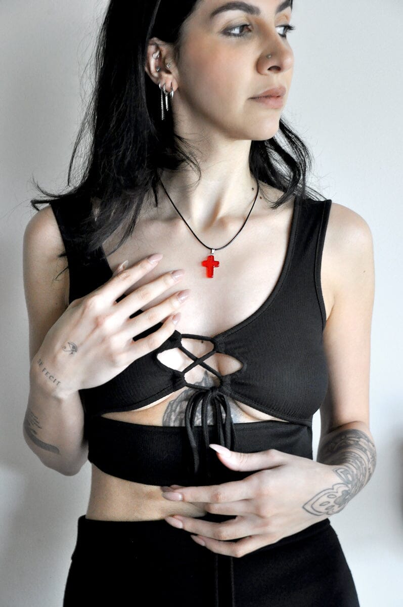 Vial of Love Cross Necklace Necklace NOCTEX 