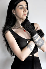 Raven Fingerless Arm Warmers Arm Warmers NOCTEX 