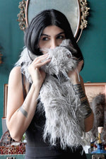 Selene Silver Fox Boa Scarf Scarves NOCTEX 