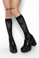 Rose Thorns Calf Socks Socks NOCTEX 