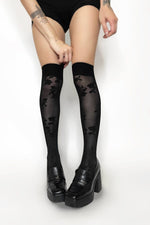 Rose Stem Knee High Socks Socks NOCTEX 