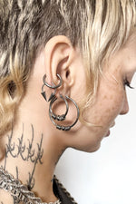Iris Hoop Earrings | Steel Earrings NOCTEX 