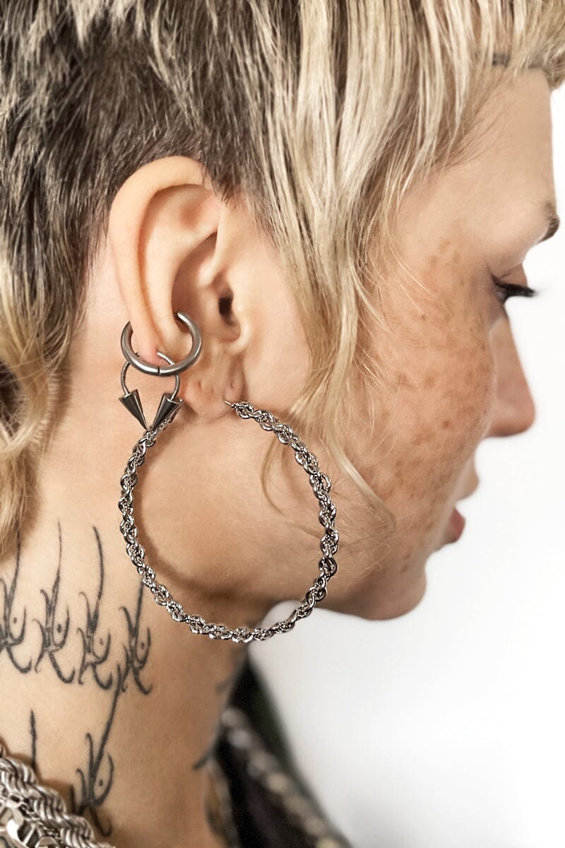 Daphne Hoop Earrings | Steel Earrings NOCTEX 
