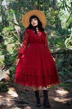 The Dahlia - Crimson Long Dresses Blackwood Castle 