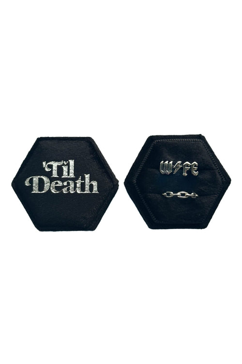 Black Hexagon 'Til Death Wedding Ring Box Jewellery Box Mysticum Luna 
