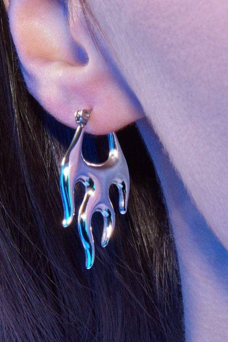 Flame Earrings - Silver Earrings STUDIOCULT 