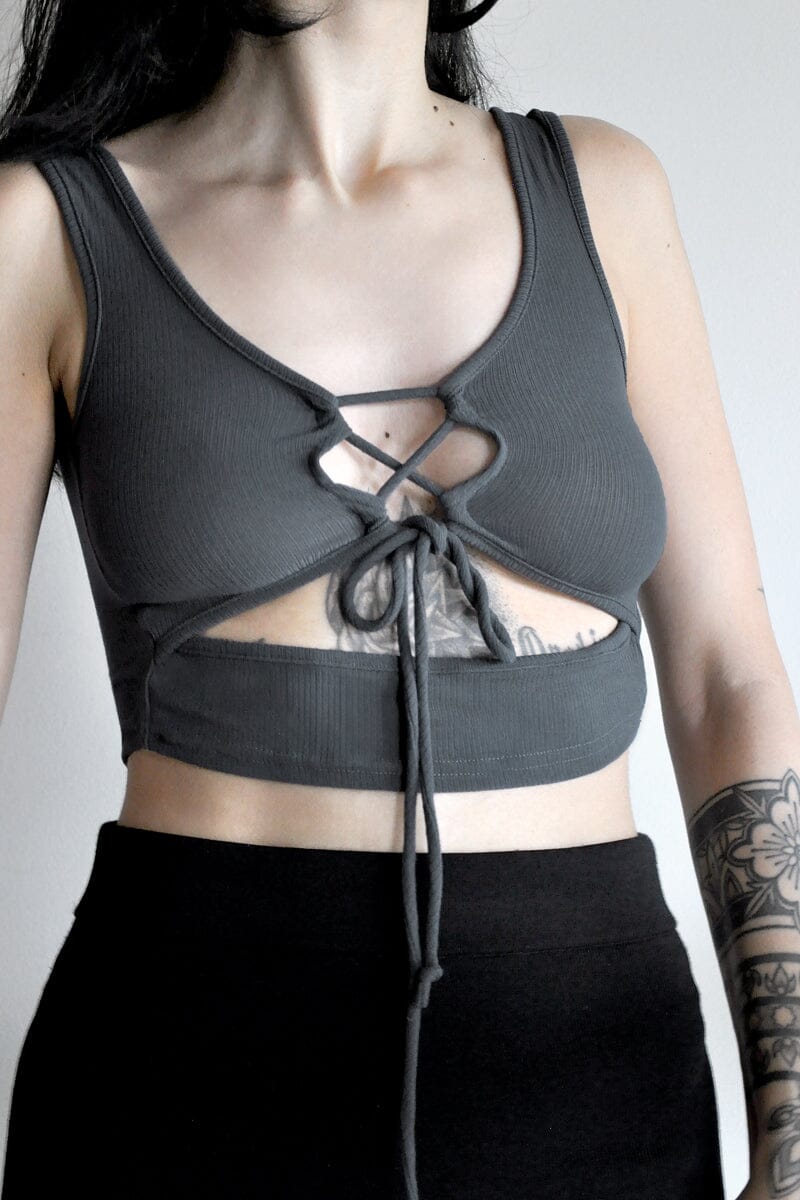 Sullen Lace Up Tank Top NOCTEX 